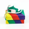 Marca modelo de zapato llavero creativo 3D zapatilla llavero mini baloncesto zapato mochila colgante regalo personalizado decorativo