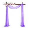 Tenda Decorazione di nozze Arco Drappo Tessuto Chiffon trasparente Tulle Drappeggio Sfondo Forniture per feste Filato per decorazioni per la casa