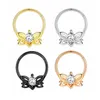 16G Surgical Steel Flower Septum Nose Rings Body Cartilage Tragus Earrings Zircon Piercing Jewelry for Women Men