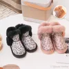 Stiefel Babyschuhe Kinder Casual Leopard Print Gleet Snow Winter Large E13887