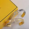 Bracelet de créateur Bracelets en or pour femme bracelet bijoux F lettre classique diamant bracelet de fiançailles fête d'anniversaire cadeau exquis