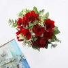 Kwiaty dekoracyjne sztuczna roślina Piękna wykwintna, niezgodna z wróżki symulacja róża kwiatowa dekoracja stolika