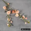 装飾的な花シミュレーションシングルステムワイルドカメリアピーチプラムブロッサムホームリビングルームダイニングテーブルウェディングデコレーション人工偽物