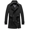 Heren Trench Coats 2023 Spring Goede kwaliteit Coat Masculino Longo