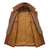 Cappotto invernale da uomo in lana da uomo 2023 Trench maschile di marca casual in misto lana pisello
