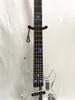 Özel Grand 5 String Akrilik Kristal Şeffaf Pleksiglas Elektrik Bas Gitar LED Renk Yanıpı