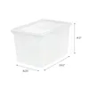 Mainstays Caja organizadora de plástico apilable Jumbo de 68 cuartos de galón, transparente, juego de 6