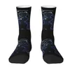 Chaussettes pour hommes mignons hommes arc-en-ciel symboles planétaires robe unisexe respirant chaud impression 3D marins lune équipage