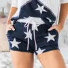 Damen Shorts Damen Baumwolle Hohe Elastische Taille Plissee Rüschen Niedlich Strand Frauen Fahrrad Weihnachten Pyjamas Für