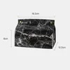 Tissue Boxes Napkins Chic Tissue Case Box Container PU Leather Marble Pattern Home Car Towel Napkin Papers Dispenser Holder Box Case Table Decoration Z0505