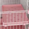 Porte-chats 70x50x89cm, Cage en fil métallique, Villa pour animaux de compagnie, comprend 2 étagères perchoirs, parc détachable, nid pour chaton, maison avec échelle