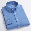 Camisas casuais masculinas Novas Camisetas de Lavagem Oxford de Chegada de Chegada Men Camisetas xadrez 100% Camisetas casuais de alta qualidade Design de moda Camisas de vestido masculinas 230505