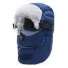 Bérets 2023 Original Design hiver chapeaux pour femmes chaud enfants casquette Ski hommes imperméable capuche chapeau avec lunettes Cool cagoule