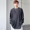 Men's T Shirts Lazy Style Tshirt Men Harajuku Streetwear Loose Casual Long Sleeve T-shirts Korean Design Male Black Tops Tees