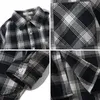 Camicie casual da uomo Marca Primavera Autunno Maniche lunghe Nuovo colletto in flanella Stile coreano Camicia verde rossa per abbigliamento plaid Harajuku da uomo 230505