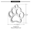 Charms 5st Lovely Hollow Foot Print rostfritt stål Animal Dog Pendants för smycken som gör DIY Handgjorda hantverk
