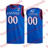 Custom Kansas Jayhawks Баскетбольная майка колледжа Кевин МакКаллар-младший Хантер Дикинсон К.Дж.Адамс младший Даджуан Харрис младший Джонни Фёрфи Элмарко Джексон Дик Агбаджи Мэннинг