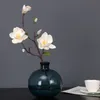 Couronnes de fleurs décoratives 50 cm Simulation de magnolia artificielle branche unique Magnolia réaliste fausse fleur décoration de la maison Vase arrangement de fleurs au sol 230505