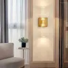 Wall Lamp Clear Crystal LED Lights For Bedroom Parlor Dining Room Modern Sconce Gold Metal 3000K Minimalist Home Deco