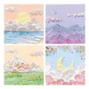 Oil Painting Sticky Memo Pad 80sheets Colored Notepad Kawaii Notes Office School Stationery Supply