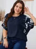 T-shirt grande taille pour femmes Tops d'été pour femmes Solid Print Tunique Blouse O Neck Short Sleeve Ladies Fashion Loose T Shirt XL Vêtements 230504