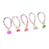 Strand Boho Polymer Clay Beads conchas pendentes Heishi Bracelets Mulheres meninas garotas multicoloridas boêmios jóias artesanais presentes
