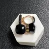 Charm 106mm Nudo Küpeler Siyah Silah Kadınlar İçin Kaplama Ametist Onyx Drop Candy Square Crystal Hediye 230504