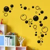 Wallpapers 58pcs Bubbles 3D Mirror Wall Sticker Mural DIY Decal Bathroom TV Background Art Ornaments Self-adhesive Acrylic wall decoration 230505