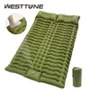 Utomhuskuddar dubbel sovande dynor för camping självuppblåst mattespapp med kudde vandring 2 personer reser säng luft 230505