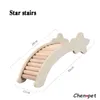 Toys 6design Hamster Accessories Cage Decoration Stairs Wooden Bridge Ladder Bird Standing Rat Toys Guinea Pig Floor