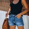 Shorts pour femmes New In Summer Womens Jeans Shorts Jeans Sexy Taille Haute Slim Hole Shorts Pantalons Old Broken Style Denim Jeans Pantalones De Mujer Z0505