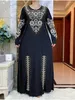 Etniska kläder Muslim Afrika Mellanöstern Abaya Kvinnor Kaftan Ice Silk Fabraditional broderad maxi långärmad klänning Islamisk 230505