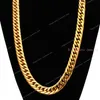 Heavy Huge 16/20mm Yellow Gold Tone Cuban Curb Link Chain Stainless Steel Necklace Mens Gift 7-40inch Custom Size Fashion JewelryNecklace Jewelry Accessories