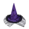 Berretti Moda Personalità Berretto a punta Cappello da mago unisex Berretti di garza per feste di Halloween Cappelli neri di zucca stampati