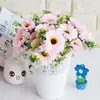 Decorative Flowers & Wreaths 6 Heads Artificial Silk Daisy Fake DIY Bouquet Garland Home Office Decor Wedding Party Decoration Marriage Acce