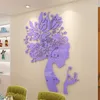 Tapety Bloom Multi-Paces Flower Woman 3D akryl dekoracja naklejka ścienna DIY plakat ścienny