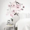 Wandstickers Muraux Plant Wand AufKleber Pink Bloemcluster Adesivi Murali Vinilo Decorativo Pared Decoration Chambre Fillle