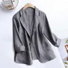 Women's Suits Women Suit Solid Color Woman Jacket Collar Long Sleeves Pockets Formal Lady's Blazer Female Clothes
