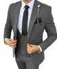 Męskie garnitury Blazers Męski garnitur 3 -częściowy jeden guzik klapa podwójnie piersi Slim Fit Casual Business Suits na ślub Tuxedo Blazerpantsvest 230505