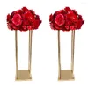 Party Decoration 2st) Style Metal Gold Color Flower Vase Column Stand for Wedding Centerpiece