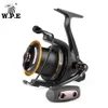 Baitcasting Reels W.P.E HKC Fishing Reel 6000 8000 metalen spoel Spining Reel Max Drag 14,5 kg 71 BBS 4.1 1 -verhouding Karp Visserij Tackle 230505