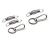 Keychains 3Pcs Quick Release Keychain Titanium Swivel Clip With Carabiner And Keyrings