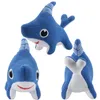 Pluche poppen 11 inch haaienhond pluche speelgoedhaaienhond gevulde dieren blauwe haai knuffels plushies voor babyjongens meisjes kind verjaardag cadeau 230504