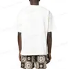 T-shirt da uomo Designer Fashion Tees 2023 Summer New Rhude High Street Coconut Tree Lettera Stampa Allentata Manica corta Uomo Top Cotton Streetwear