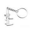 Chavedias homens Mini Mini Metal Régua Vernier Chain Chain Chain Keyring Modelo Movável Chave Criativo Presente