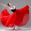 Skirts Contrast Block Gradient Color 8M Big Swing Maxi Faldas Saia Women Summer Chiffon Ball Gown Skirt Long Boho Dance