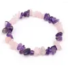 Brin pierre naturelle Rose Quartz améthyste perles irrégulières Bracelets Bracelet de gravier pour bijoux main chaîne femmes hommes