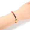 5 mm bunte Kubikzircon Diamanten Tennis Armbänder Armreif Frauen Mädchen Liebhaber Schmuck Geschenk