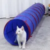 Spielzeug Katzen-Hundetunnel Premium S-förmige Tunnel Zusammenklappbarer Katzenspieltunnel Spielzeug Interaktives Katzenrohr mit Pompon und Glocken für Katzenwelpen