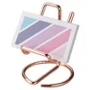 Jewelry Pouches Business Card Holder For Desk Metal Display Stand Office Desktop Name (Rose Gold)